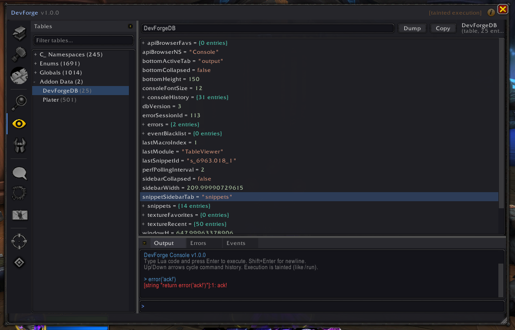 DevForge Table Viewer