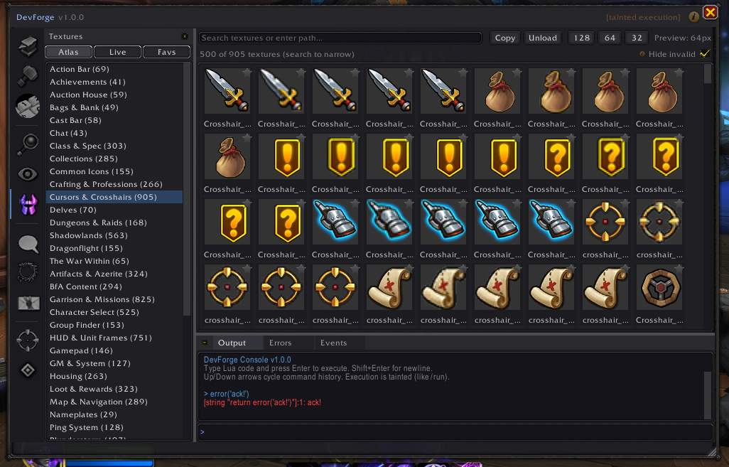 DevForge Texture Browser
